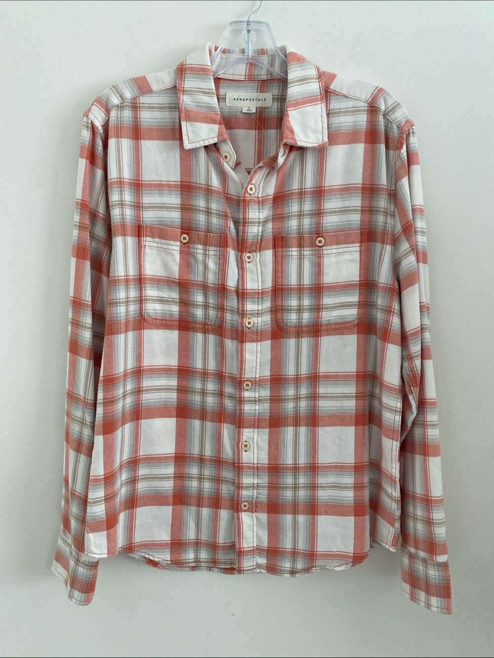 Aeropostale Soft Plaid Button Down Flannel Shirt Size (S) NWT